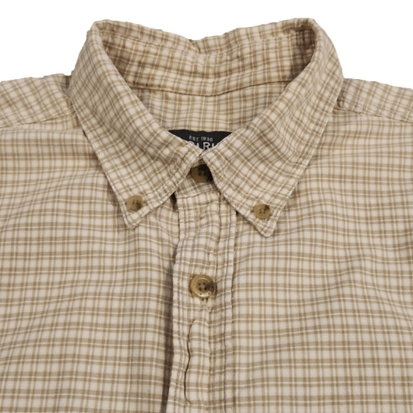 Woolrich Tan & White Plaid Button-Up Shirt - Picture 2 of 8